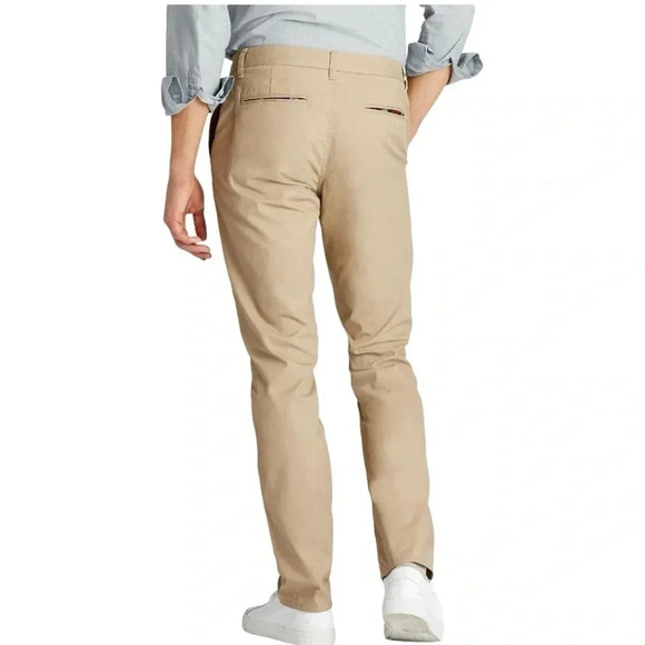 Bonobos Men's Washed Slim Chinos in Khaki Checkered Slant Pocket Size 32/30 - Picture 3 of 15
